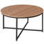 Table basse ronde en bois 35,4 "avec base en X