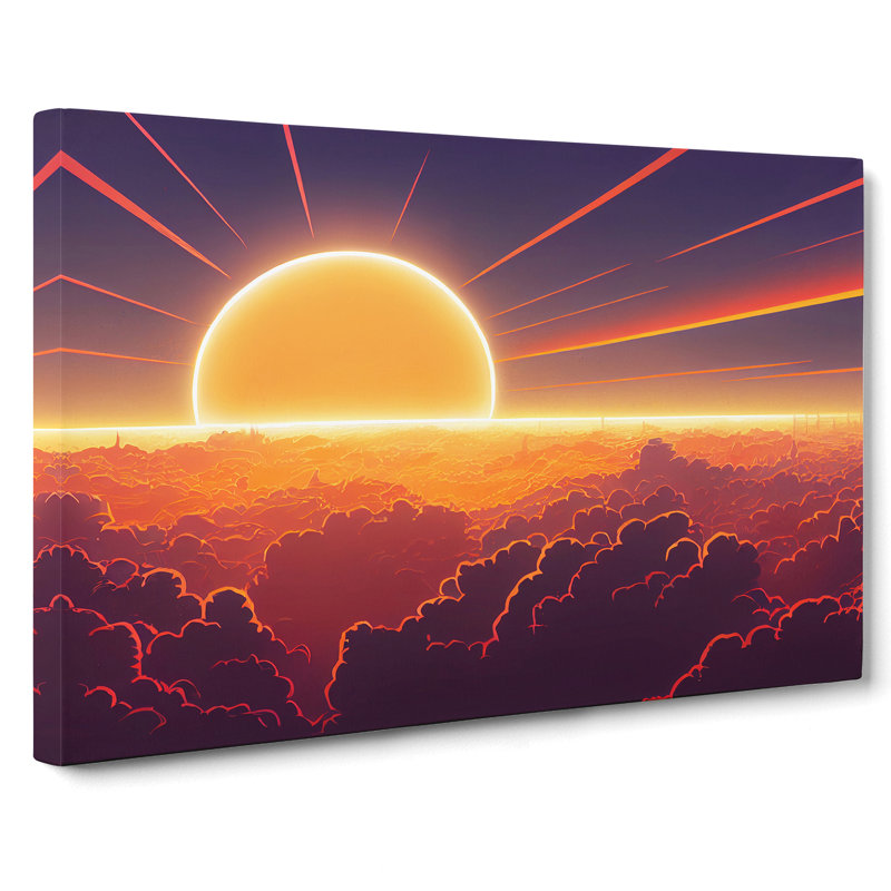 Dazzling Sunset - Wrapped Canvas, 50cm H x 76cm W x 3cm D