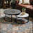 2-piece Modern Round Nesting Coffee Table Set, Space-saving Accent Tables For Living Room-1417266644
