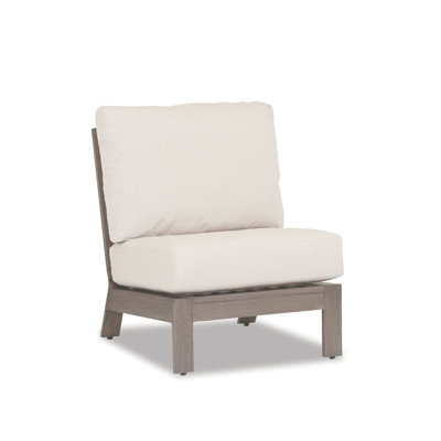 Laguna Aluminum Outdoor Armless Lounge Chair , Sunbrella® Cushions Included