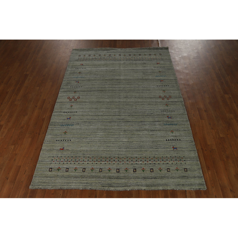 Tapis vert Gabbeh 6 x 8