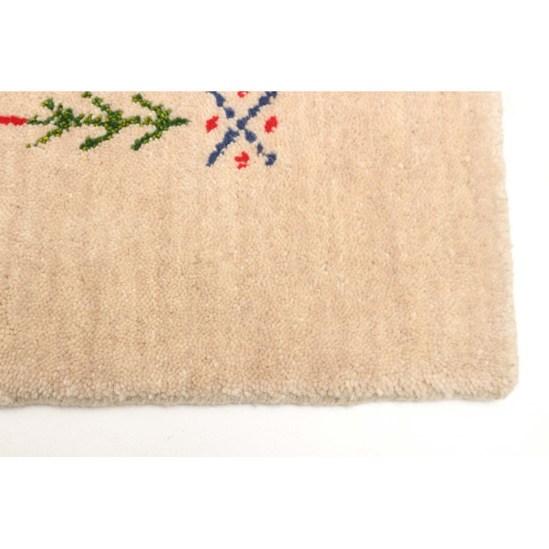 Tapis beige Kashkuli Gabbeh 3 pi 2 po x 5 pi 0 po