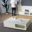 Table basse en bois massif crème Minimalisme-105834978