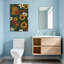Plantes et fleurs, motif floral avec tournesols, roses et lys-1851555442