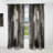 Gold Checkered Pattern II - Abstract Mid-Century Modern Blackout Curtain Single Panel-865205209