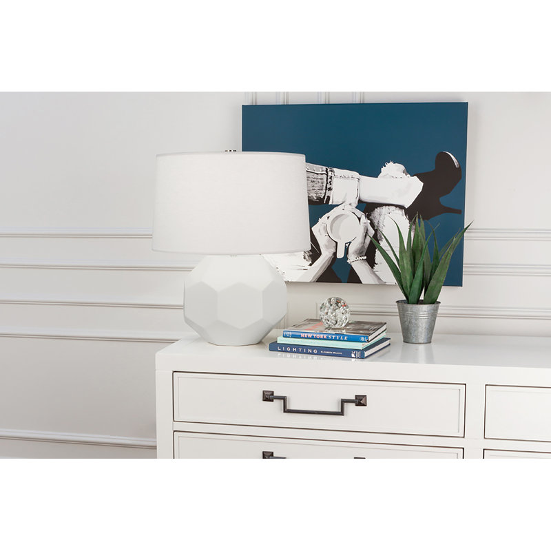 Small Franklin Accent Lamp, Matte Lily, 23.5" H x 19.5" W x 19.5" D