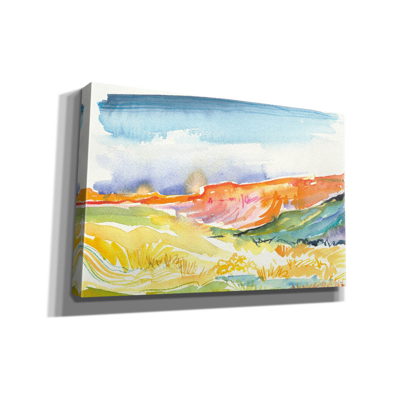 «Dakota Fields», art mural sur toile «Mesa View 2» par Kristy, H 26 po x l 40 po x P 1,5 po
