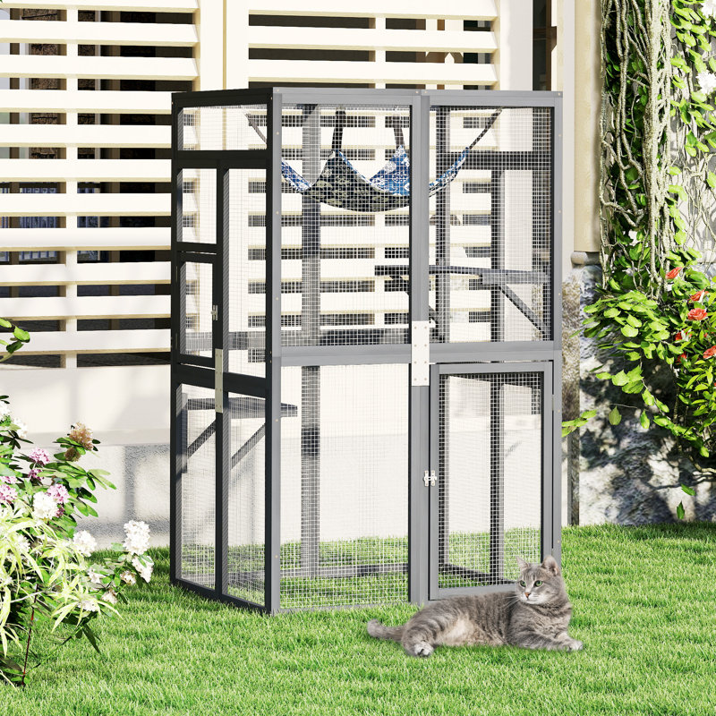 Fenêtre pour chat Catio, Gris