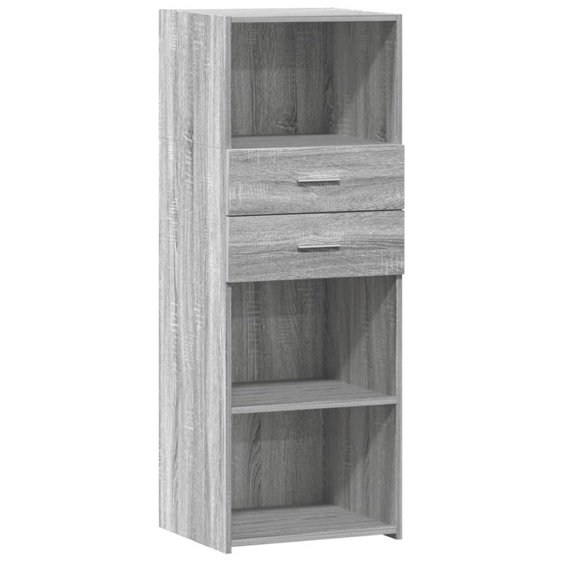 Shanesia 124cm H x 45cm W Standard Bookcase, Grey Sonoma