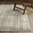 Harlow Etched Stripes Ivory/ Brown Area Rug-2121859801
