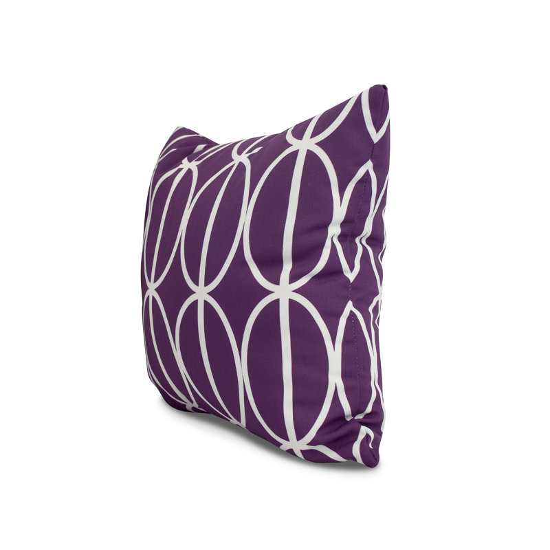 Housse et insert de coussin d'extérieur carré Palm Beach, Mauve, 16 po x 1 po