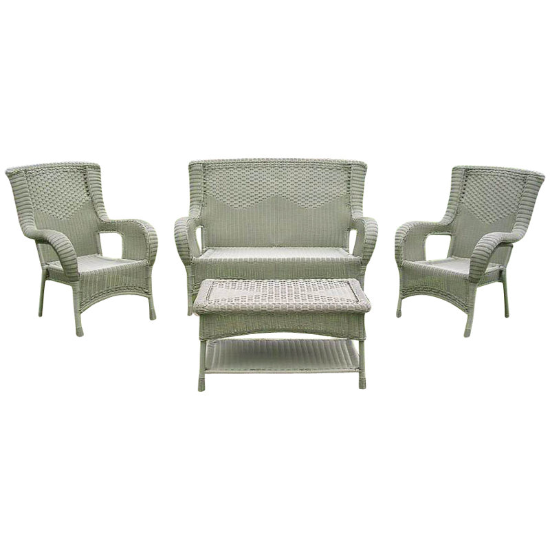 Hanish 4 - Person Patio Conversation Set, Antique Moss