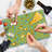 Ambesonne Mushroom Cutting Board Large Size Mushrooms Pattern Yellow Multicolor
