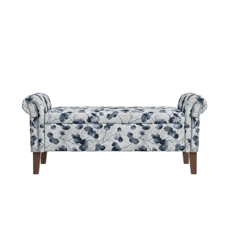 Banc de rangement avec accoudoirs roulés Wallen