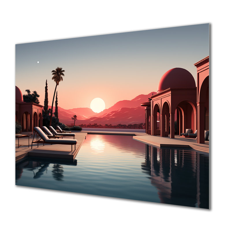 Desert Coastal Paradise  - Desert Metal Wall Art, 24" H x 32" W x 1" D
