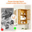 Armoire de salle de bain en bambou, armoire murale avec portes en rotin pour la salle de bain, bois-727103080