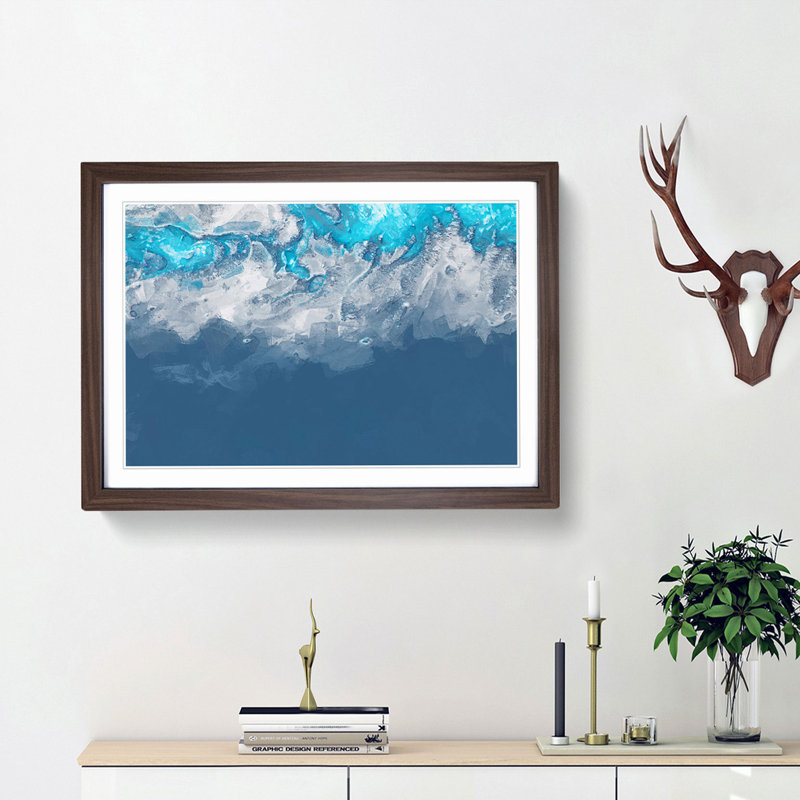 Take a Chance in Abstract - Picture Frame Painting Print, Walnut Framed, 36cm H x 48cm W x 2cm D