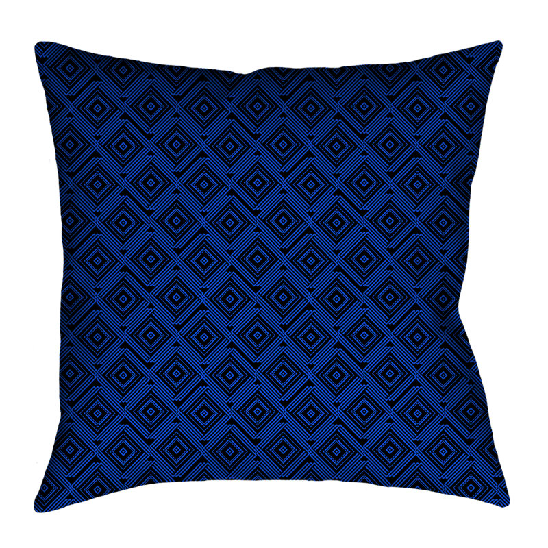Coussin Katelyn Elizabeth, 14 po x 14 po, bleu, Polyester filé