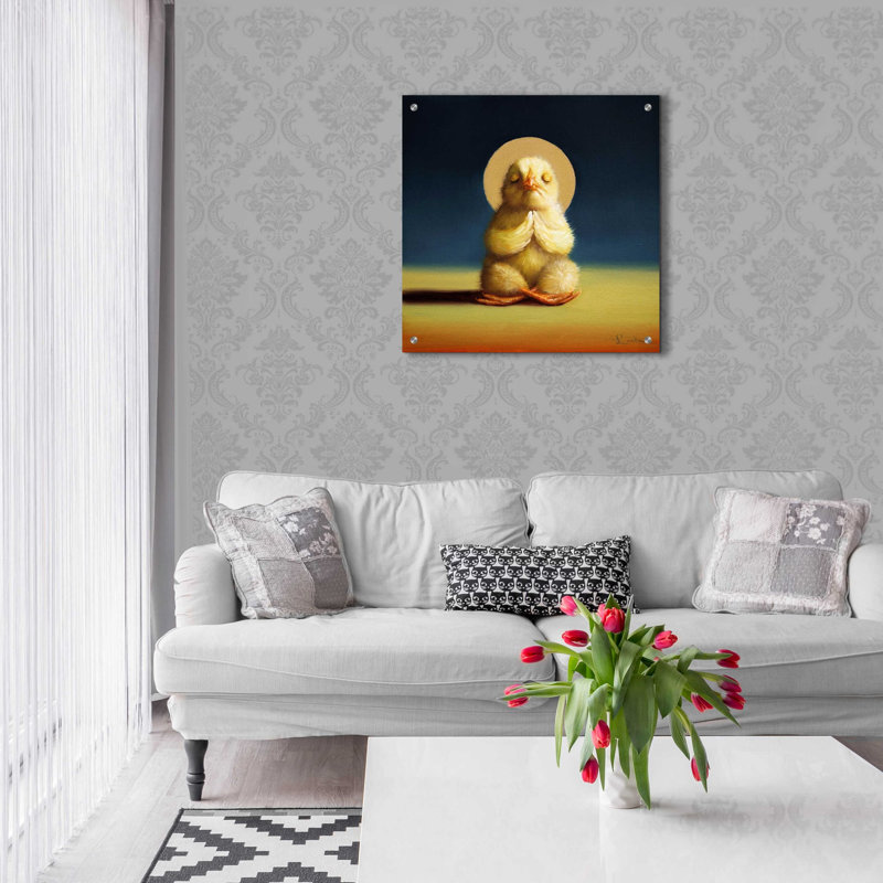 «Yoga Chick Lotus» par Lucia Heffernan, H 24 po x l 24 po