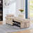 4 In 1 Multi-Function Single Sofa Bed With Storage Pockets, Tufted Single Pull-Out Sofa Bed With Adjustable Backrest-2014371824