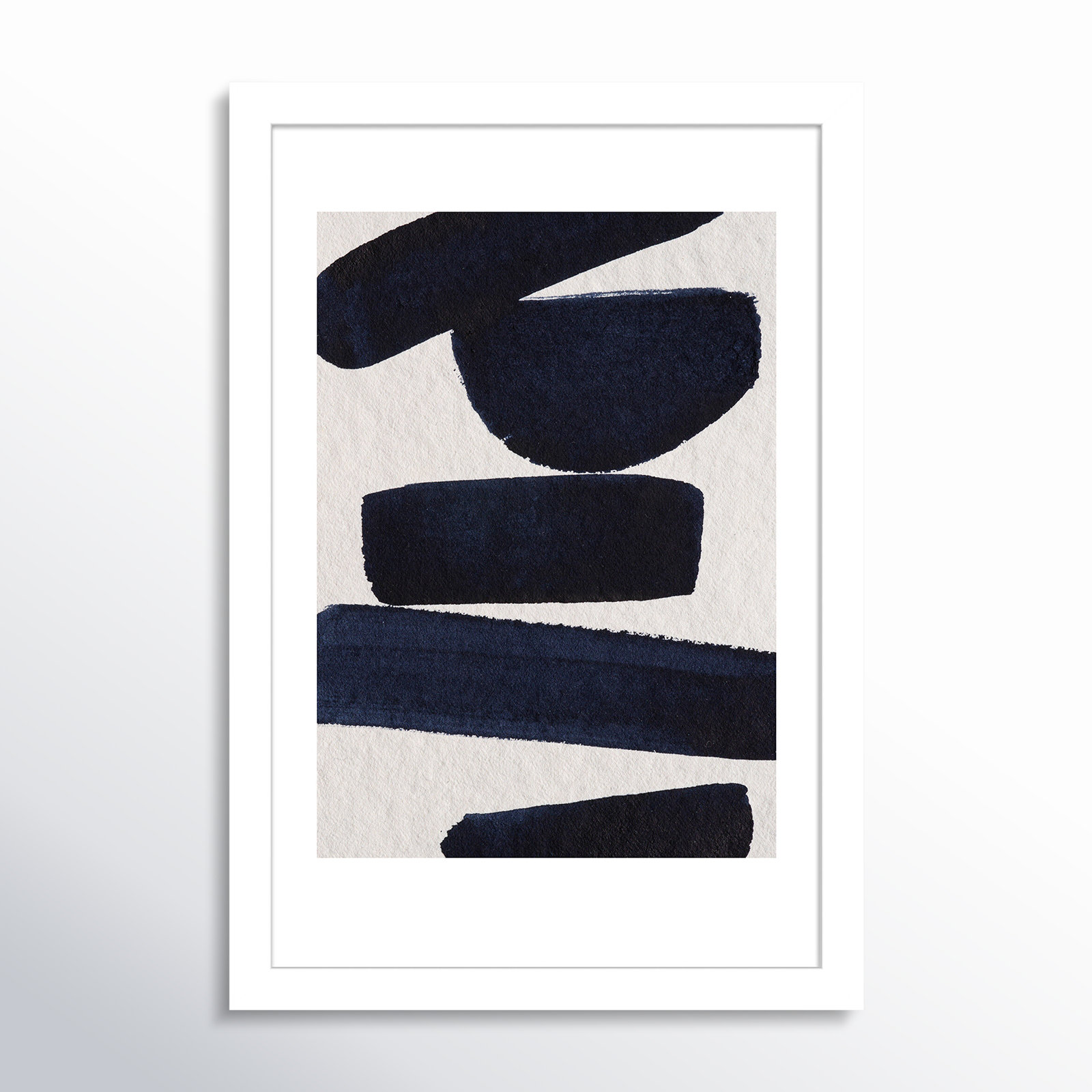 Japandi 5 by Simon West, White, 16.4" H x 11.25" W x 0.88" D