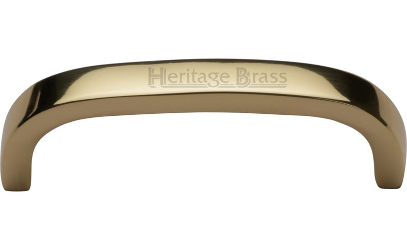 Heritage Brass Heritage D Shaped Cabinet Pull, Polished Brass, 15.2cm L x 1.3cm W x 3.2cm D