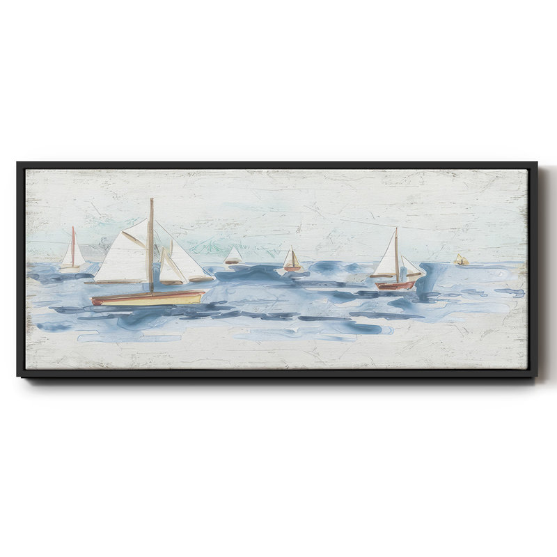 Bateaux sur l'eau I, Noir, H 20 po x l 50 po x P 1,5 po
