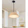 1-Light 15.7" Wide Modern Scandinavian-Style Wood-Like Pendant Lamp with Lamp Shade diffuser