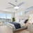 52 Inch Modern 6 Speeds Reversible Quiet DC Motor Dimmable LED Ceiling Fan With Lights And Remote For Bedroom-871640320