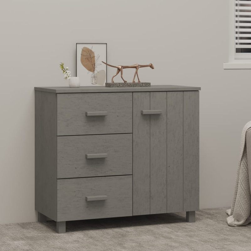 Buffet avec rangement pour cuisine Hamar, Gris clair