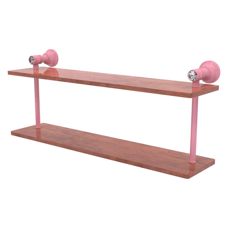 Tablette flottante 2 pièces Carolina, H 9,2 po x l 22 po x P 5,6 po, Rose
