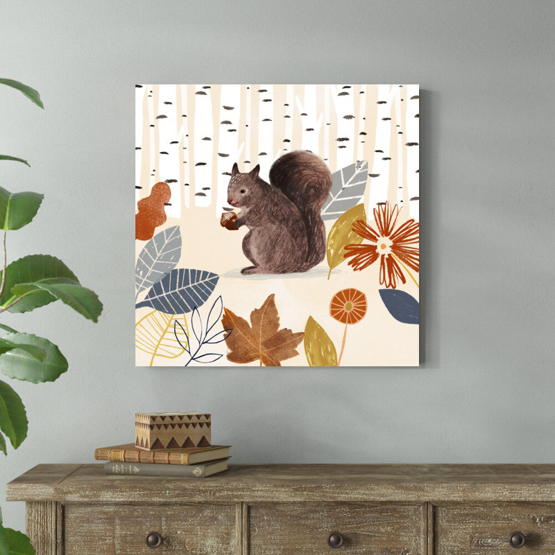 Cozy Autumn Woodland IV par Victoria Borges - reproduction d'art sur toile tendue, H 30 po x l 30 po
