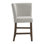 Banc de coin Winubl Porter Dublyn avec dossier rembourré et tissu gris brun