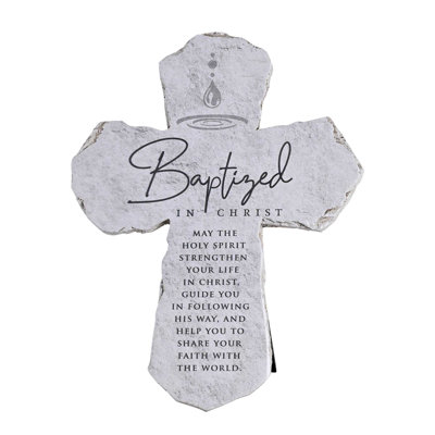 Tabletop Cross Baptized In Christ 7H