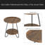 Table basse chic, table de canapé ronde, table d'appoint à 2 niveaux