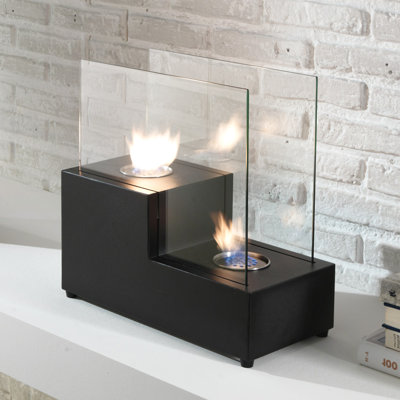 Julia Metal Bio-Ethanol Tabletop Fireplace with Flame Guard
