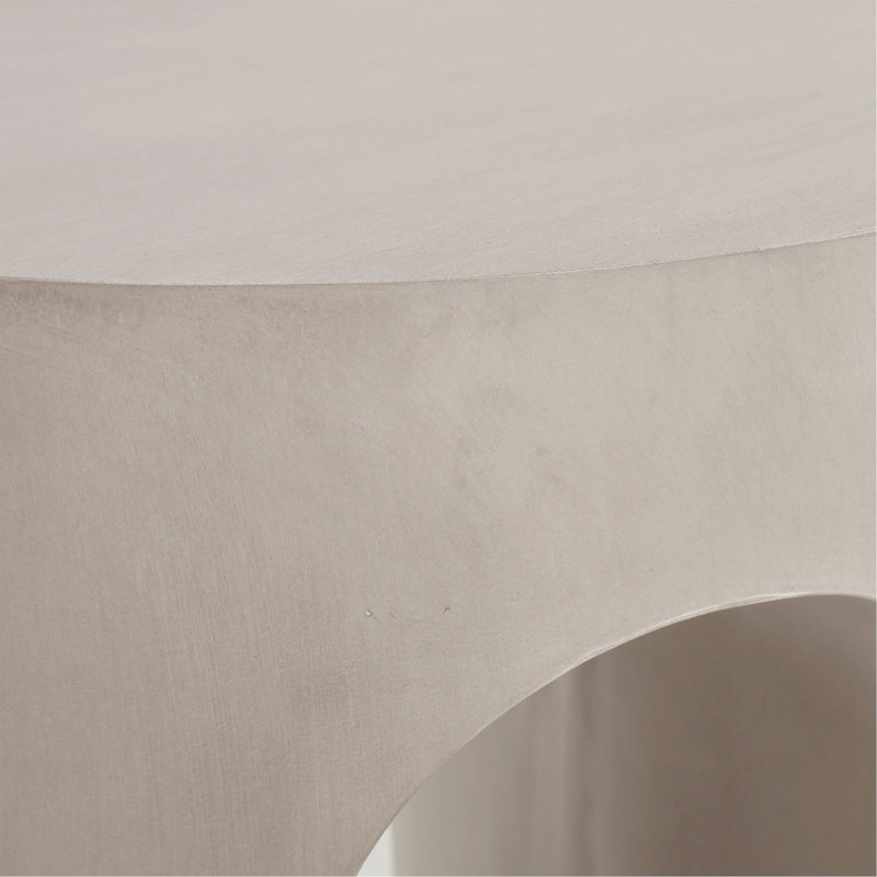 Outdoor MGO Round  With U-Shape Side Table
