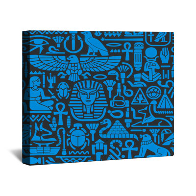 Egyptian Hieroglyphics Symbols Canvas Gallery Wrap in Many Sizes