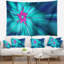 Tapisserie bleu rotatif floral-28495142