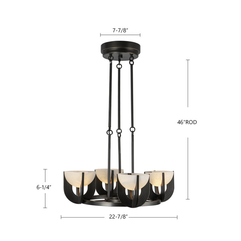 Wynwood 6 - Light Chandelier, Urban Bronze