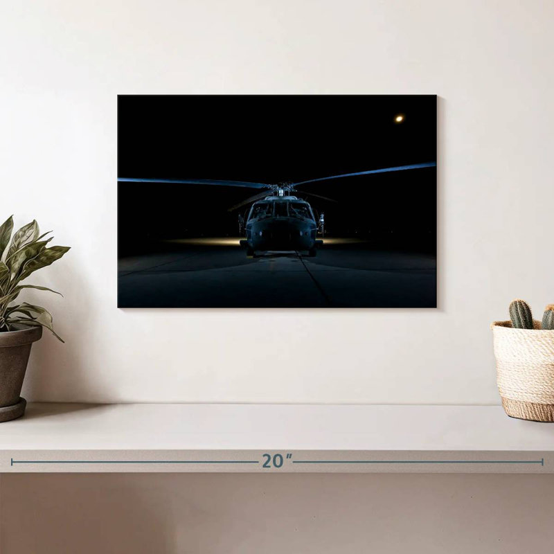 Mait Helicopter At Night, 8" H x 12" W
