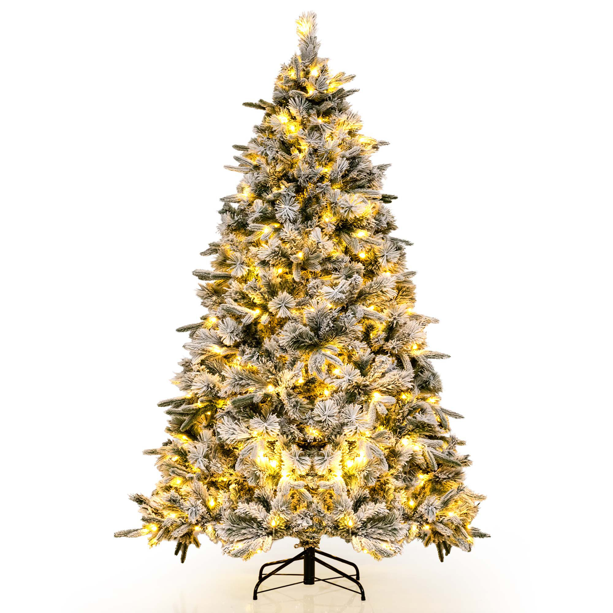 Jabria Lighted Artificial Pine Christmas Tree, 6'