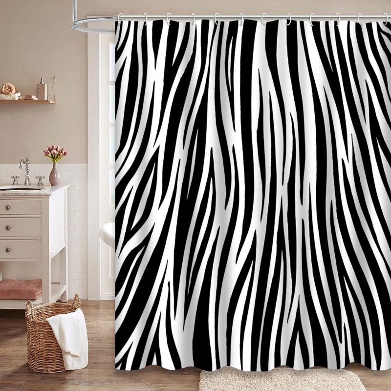 Rideau de douche Zebra, L 72 po x l 72 po