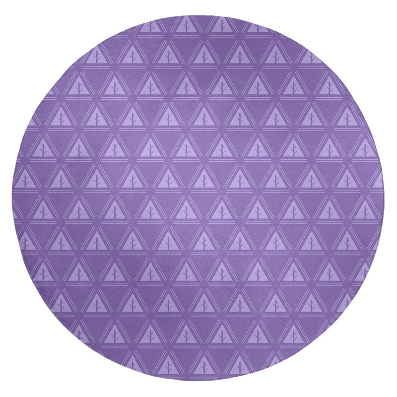Chenille Geometric Indoor Rug, Round 5'