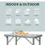 Outsunny 23" Folding Camping Table With Height Adjustability, Lightweight Portable Table With Carry Handle, Outdoor Folding Table Camping Accessories