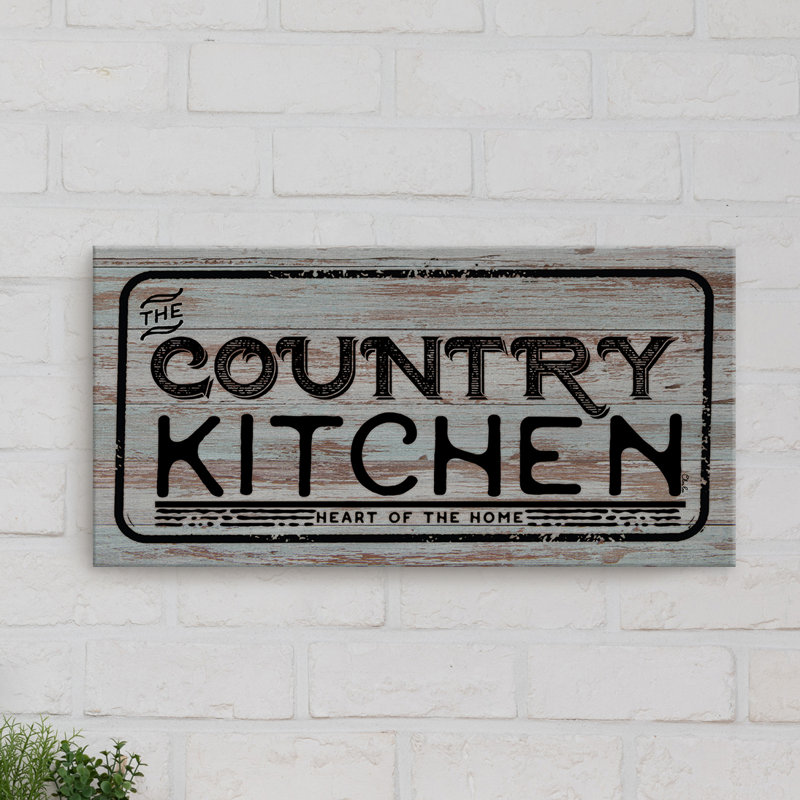 «Country Kitchen» par Olivia Rose - impression sur toile tendue, H 12 po x l 24 po x 1,5 po