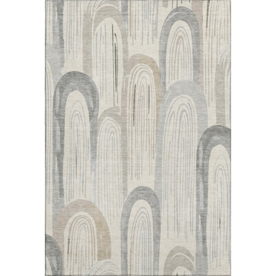 Premium Machine Washable Harjo AMF1588 Geometric Rug