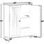 Armoire de rangement autoportante pour salle de bain avec portes doubles et tablettes réglables, conception anti-basculement pour la salle de bain, la cuisine ou le salon