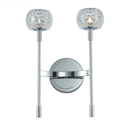 Applique murale Mae 2 LT en chrome poli Mae