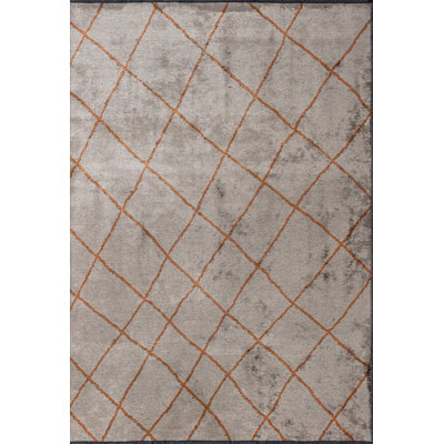Rapture Orange/Gray Moroccan Luxury Area Rug